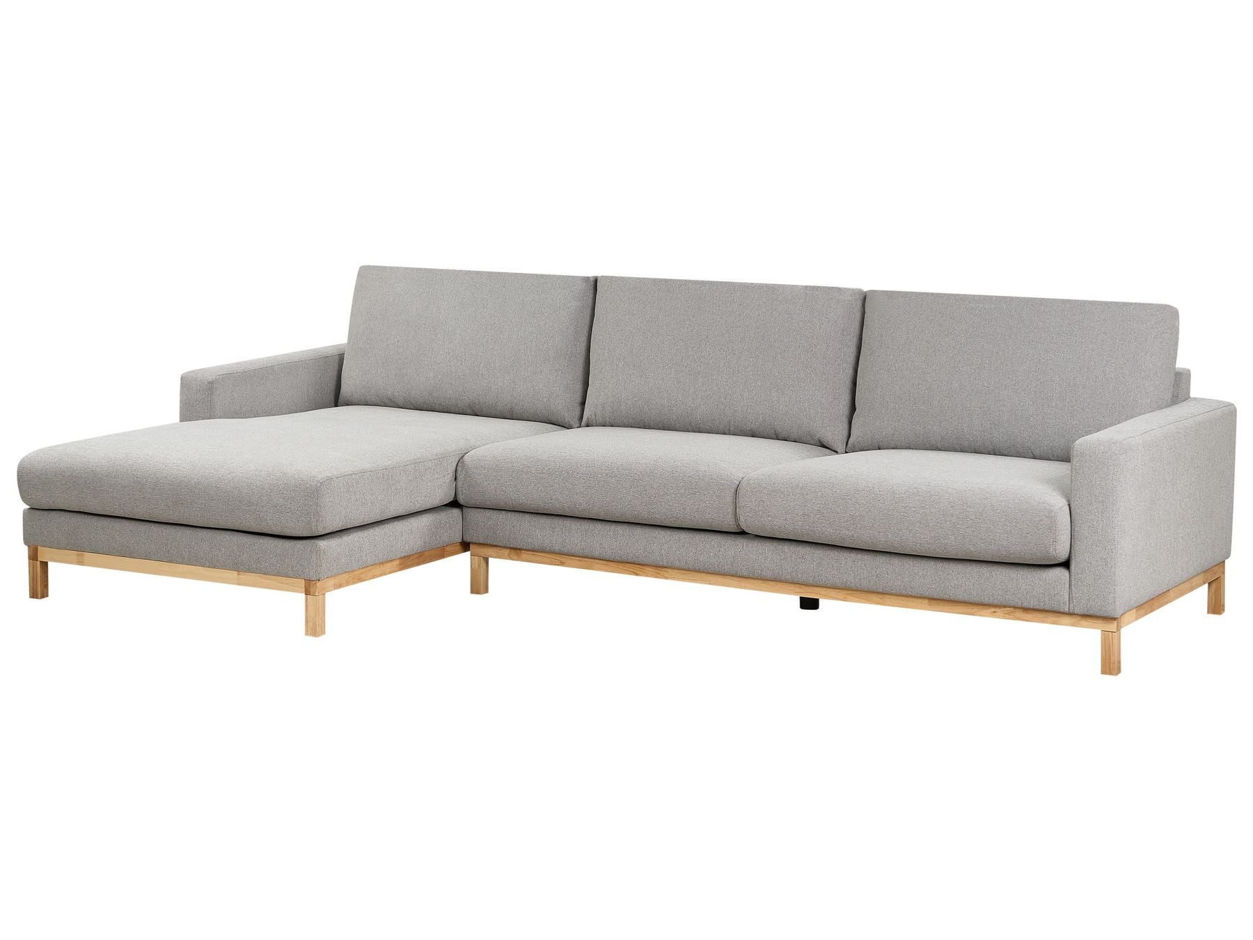 Corner Sofa SIGGARD Fabric Grey 4 Seater Right Hand