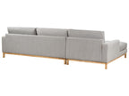 Corner Sofa SIGGARD Fabric Grey 4 Seater Right Hand