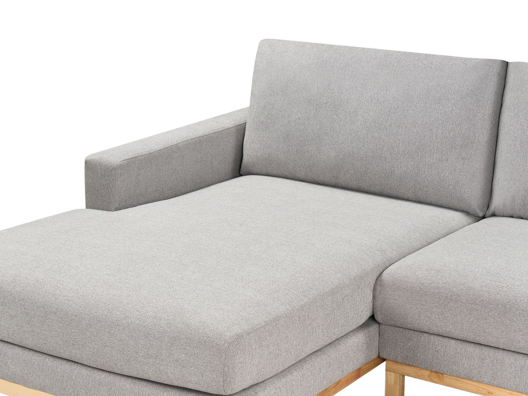 Corner Sofa SIGGARD Fabric Grey 4 Seater Right Hand