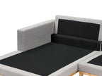 Corner Sofa SIGGARD Fabric Grey 4 Seater Right Hand