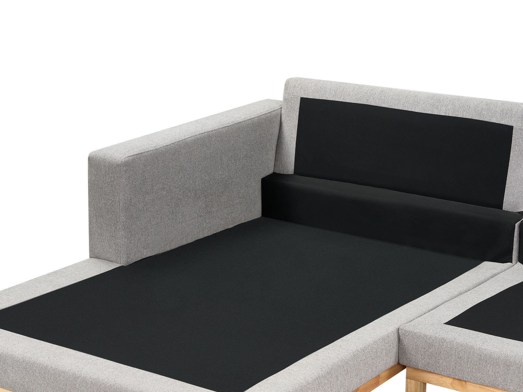 Corner Sofa SIGGARD Fabric Grey 4 Seater Right Hand