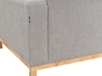 Corner Sofa SIGGARD Fabric Grey 4 Seater Right Hand