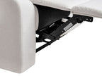 3 Seater Fabric Manual Recliner Sofa White BERGEN