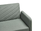Sofa Bed SENJA Faux Linen Light Green 3 Seater