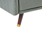 Sofa Bed SENJA Faux Linen Light Green 3 Seater