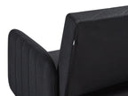 Sofa Bed SENJA Faux Linen Black 3 Seater