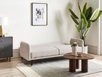 Sofa Bed SENJA Faux Linen Light Beige 3 Seater