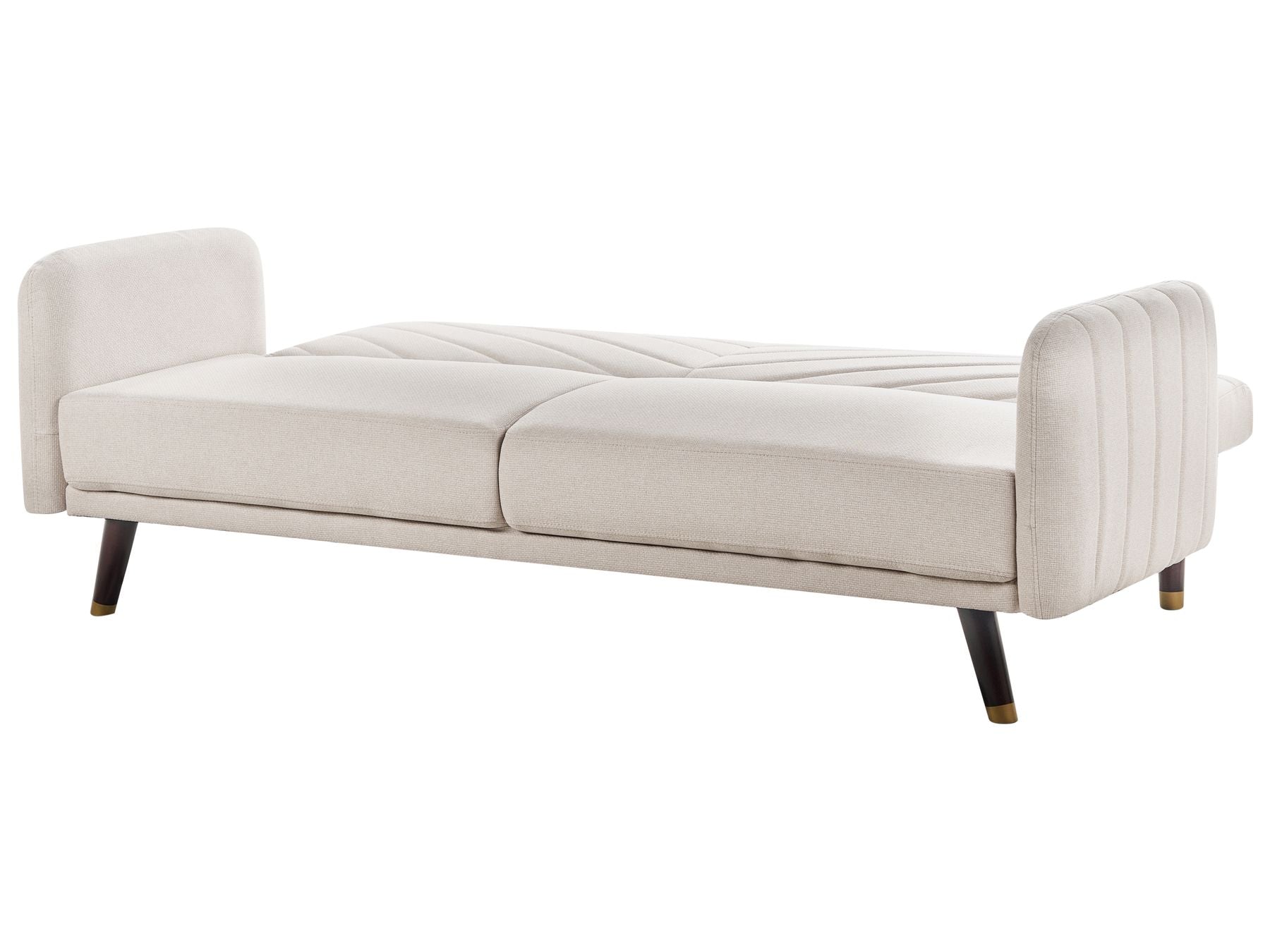 Sofa Bed SENJA Faux Linen Light Beige 3 Seater