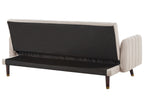 Sofa Bed SENJA Faux Linen Light Beige 3 Seater