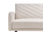 Sofa Bed SENJA Faux Linen Light Beige 3 Seater