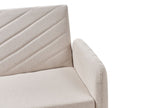 Sofa Bed SENJA Faux Linen Light Beige 3 Seater