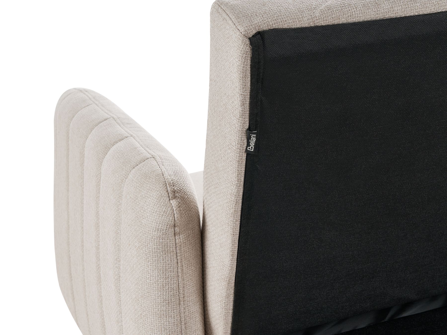 Sofa Bed SENJA Faux Linen Light Beige 3 Seater