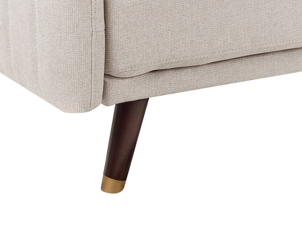 Sofa Bed SENJA Faux Linen Light Beige 3 Seater