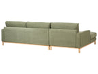 Corner Sofa SIGGARD Corduroy Green 4 Seater Right Hand