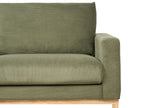 Corner Sofa SIGGARD Corduroy Green 4 Seater Right Hand