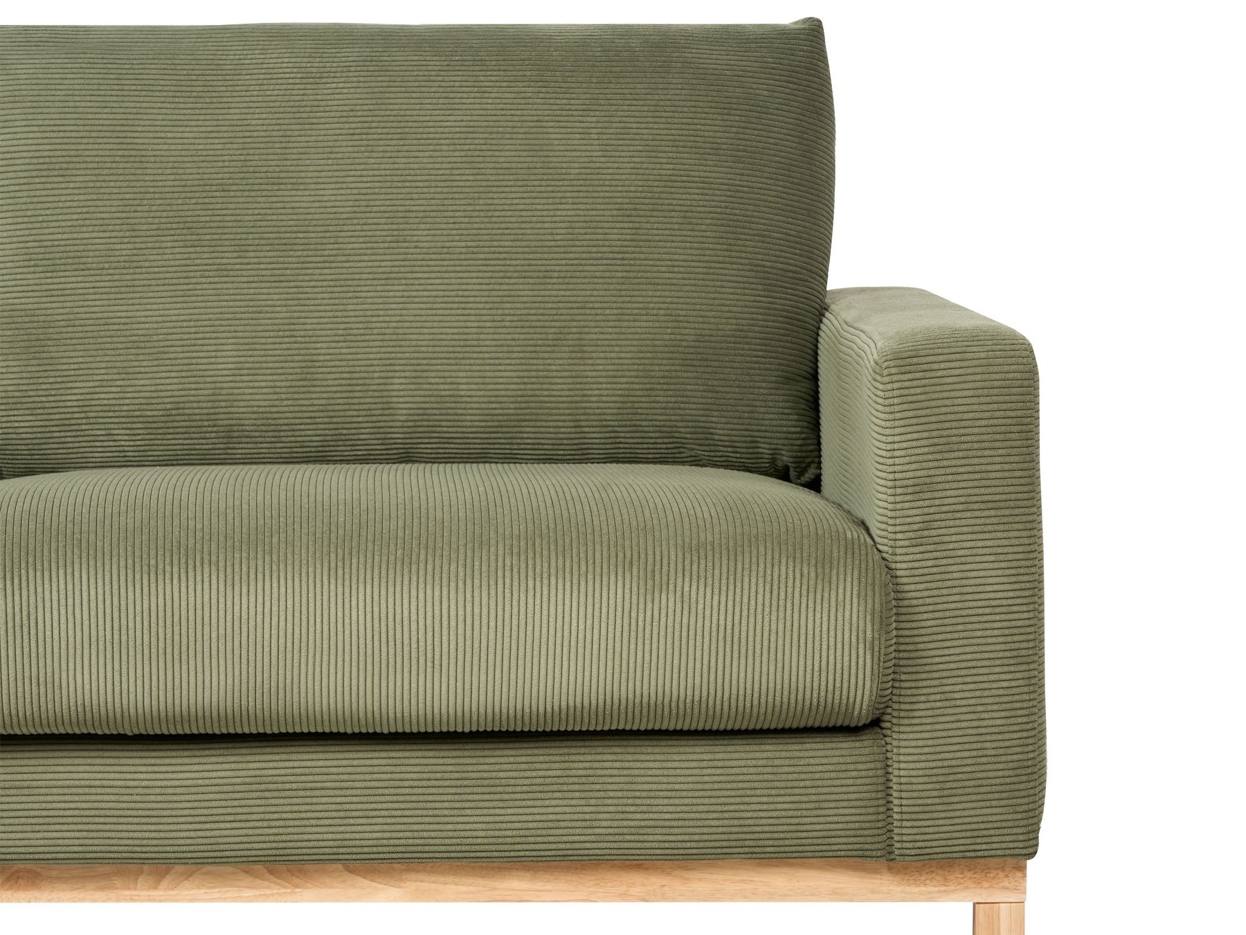 Corner Sofa SIGGARD Corduroy Green 4 Seater Right Hand