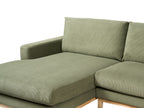 Corner Sofa SIGGARD Corduroy Green 4 Seater Right Hand