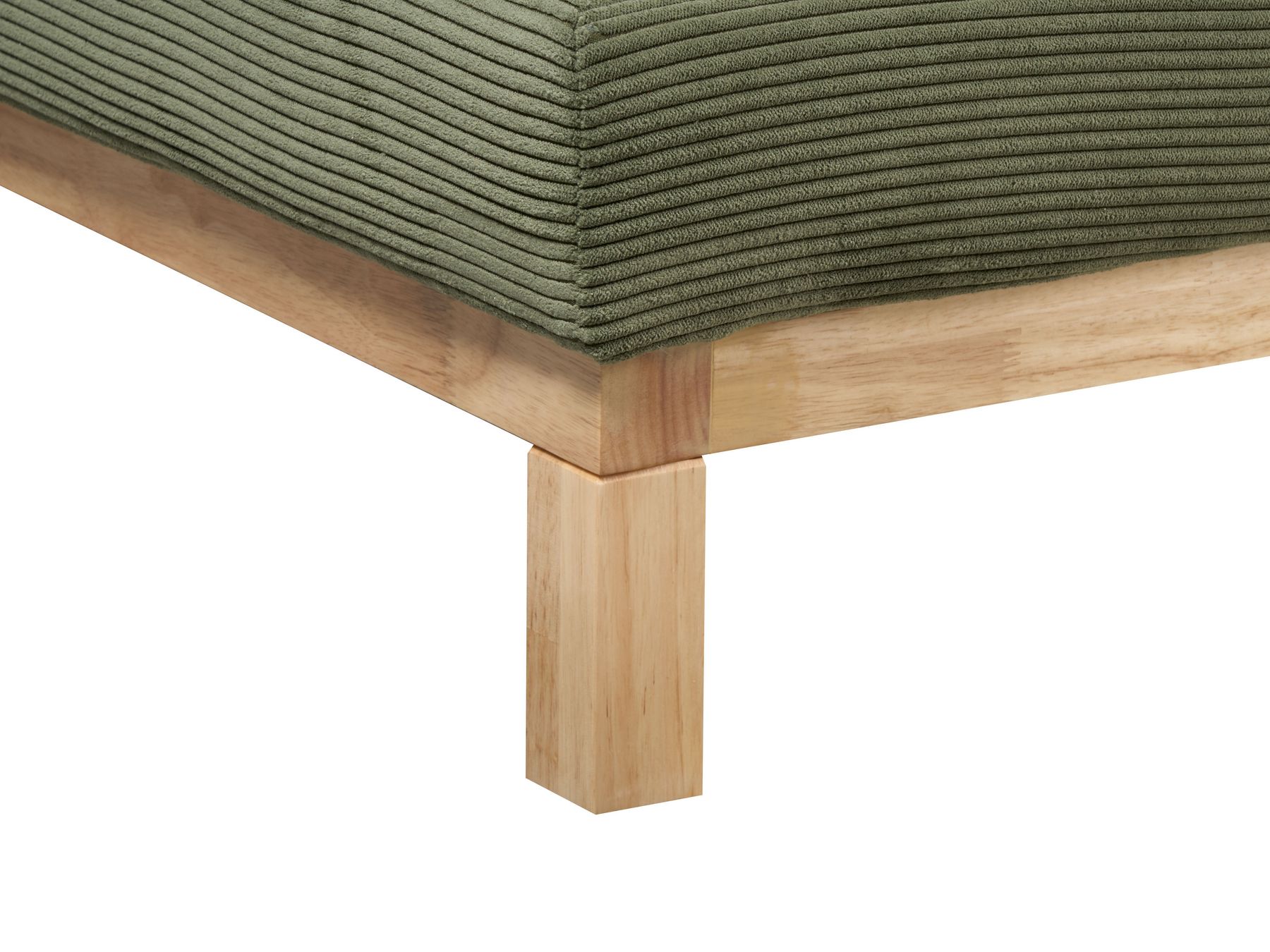 Corner Sofa SIGGARD Corduroy Green 4 Seater Right Hand