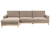 Corner Sofa Fabric Taupe 4 Seater Right Hand