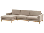 Corner Sofa SIGGARD Fabric Taupe 4 Seater Right Hand