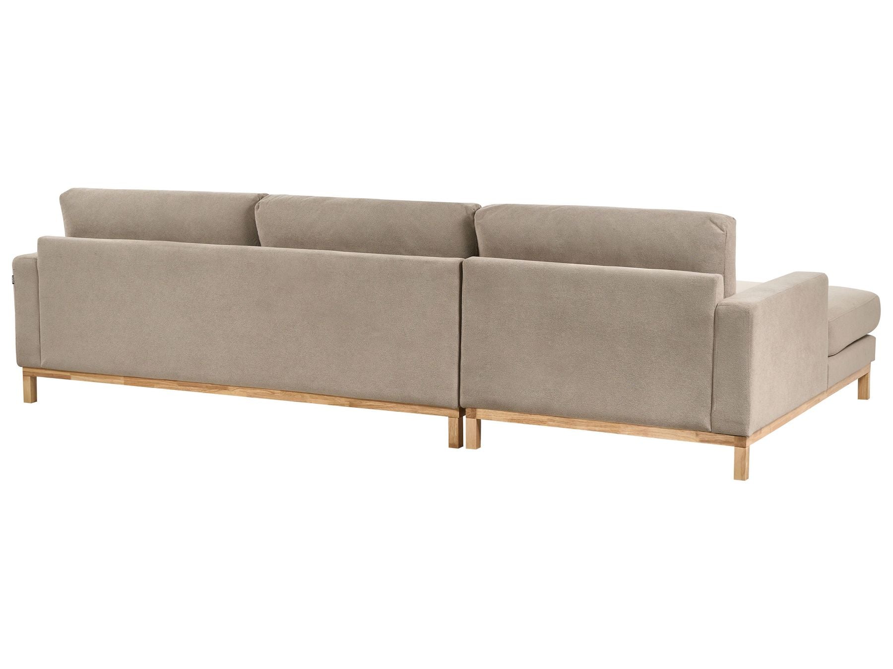 Corner Sofa SIGGARD Fabric Taupe 4 Seater Right Hand