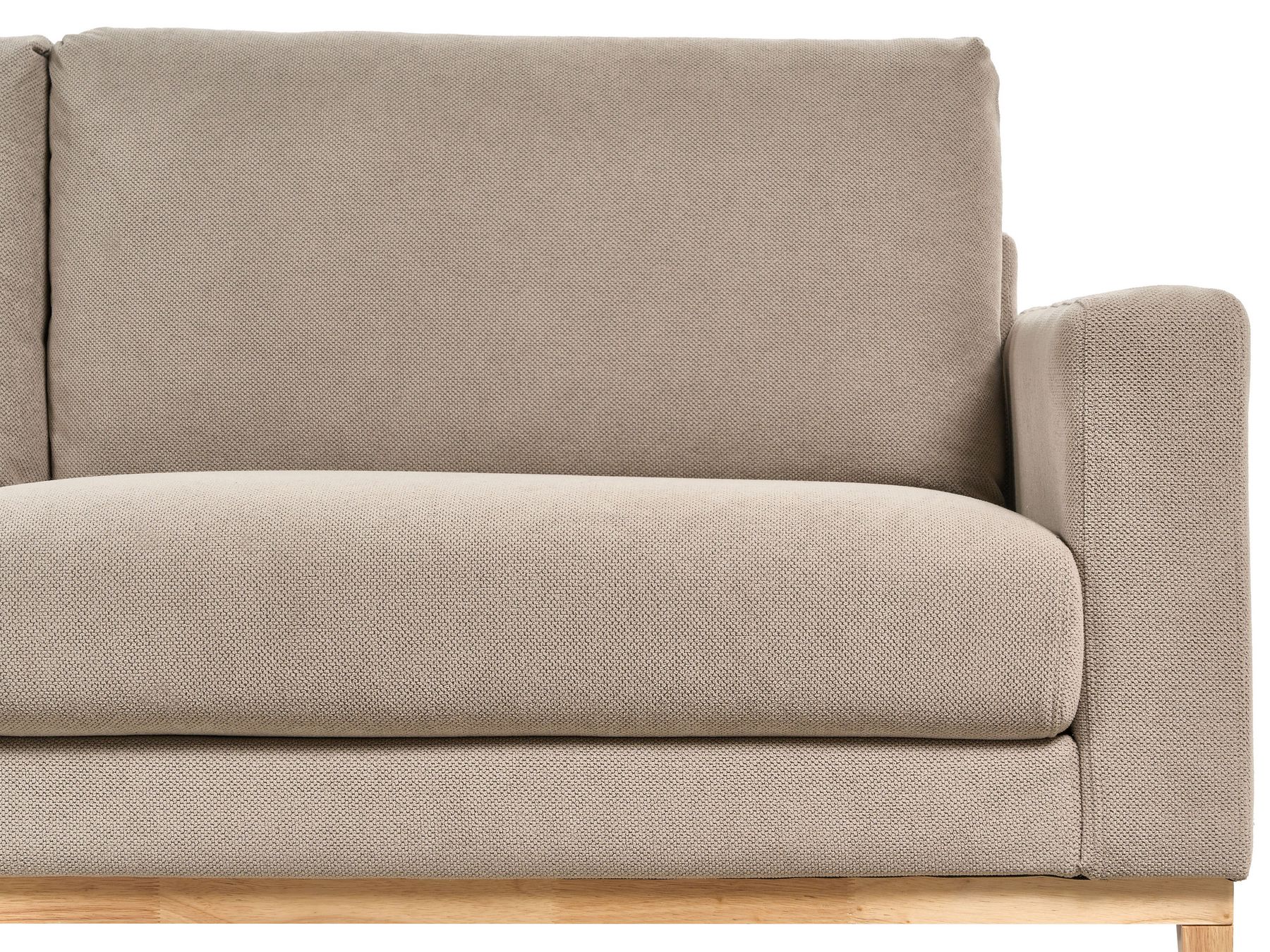 Corner Sofa SIGGARD Fabric Taupe 4 Seater Right Hand