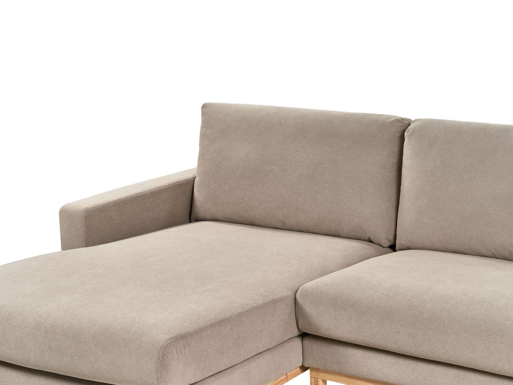 Corner Sofa SIGGARD Fabric Taupe 4 Seater Right Hand