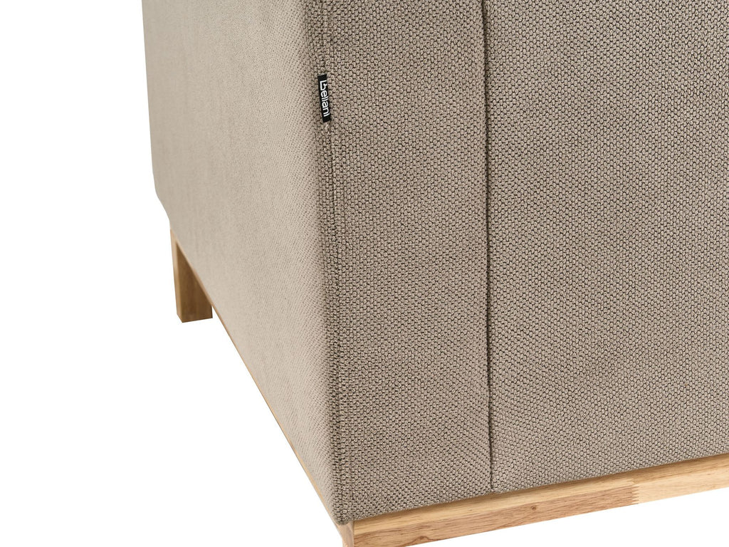 Corner Sofa SIGGARD Fabric Taupe 4 Seater Right Hand