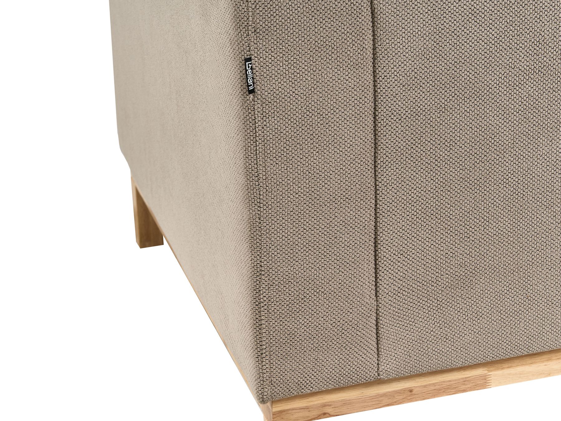 Corner Sofa SIGGARD Fabric Taupe 4 Seater Right Hand