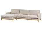 Corner Sofa SIGGARD Fabric Beige 4 Seater Right Hand
