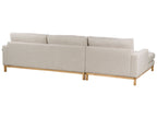 Corner Sofa SIGGARD Fabric Beige 4 Seater Right Hand