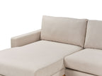 Corner Sofa SIGGARD Fabric Beige 4 Seater Right Hand