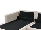 Corner Sofa SIGGARD Fabric Beige 4 Seater Right Hand