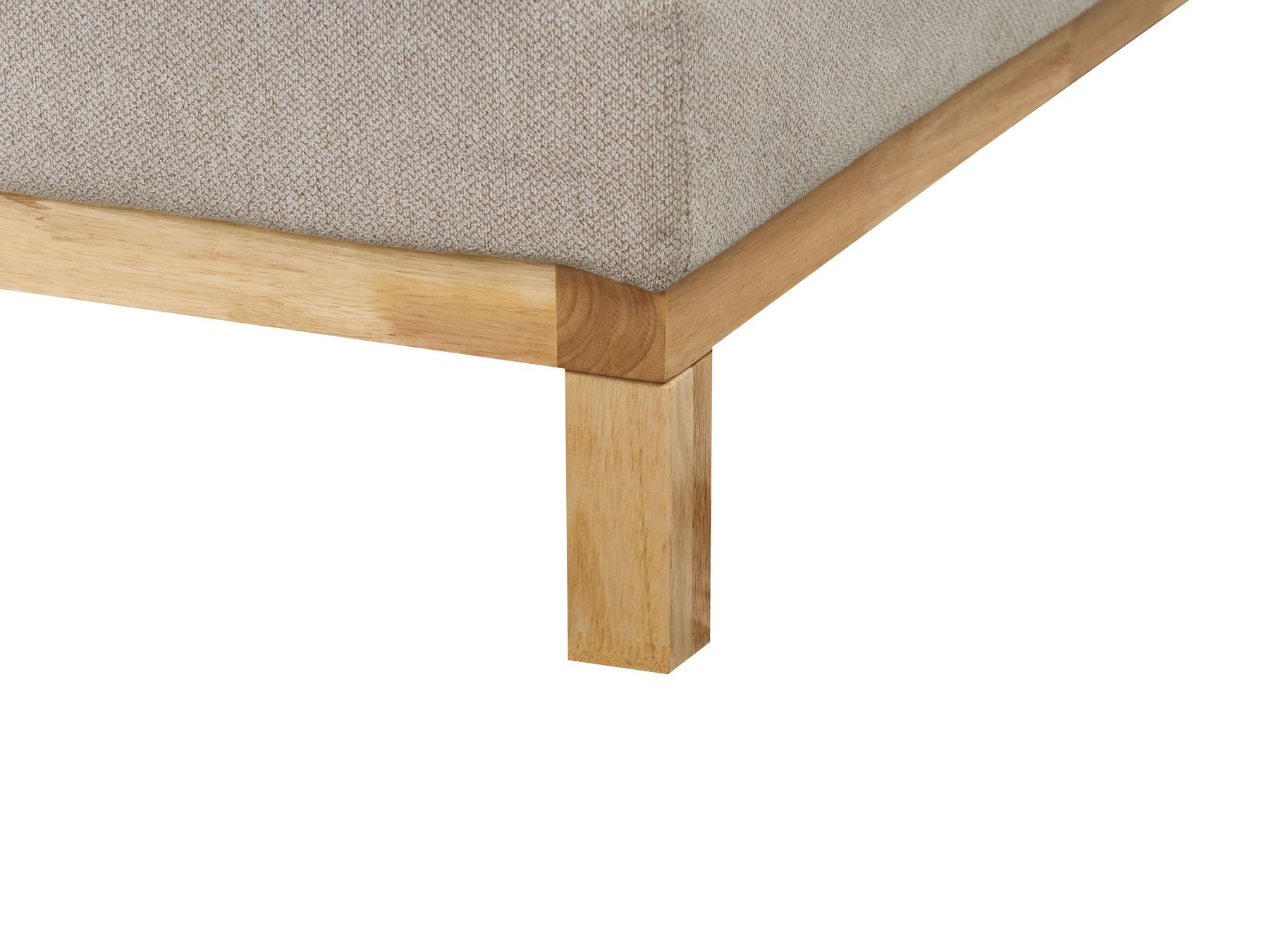 Corner Sofa SIGGARD Fabric Beige 4 Seater Right Hand