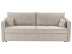 Sofa Bed BLEIK Fabric Light Beige with Storage 3 Seater