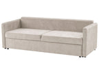 Sofa Bed BLEIK Fabric Light Beige with Storage 3 Seater