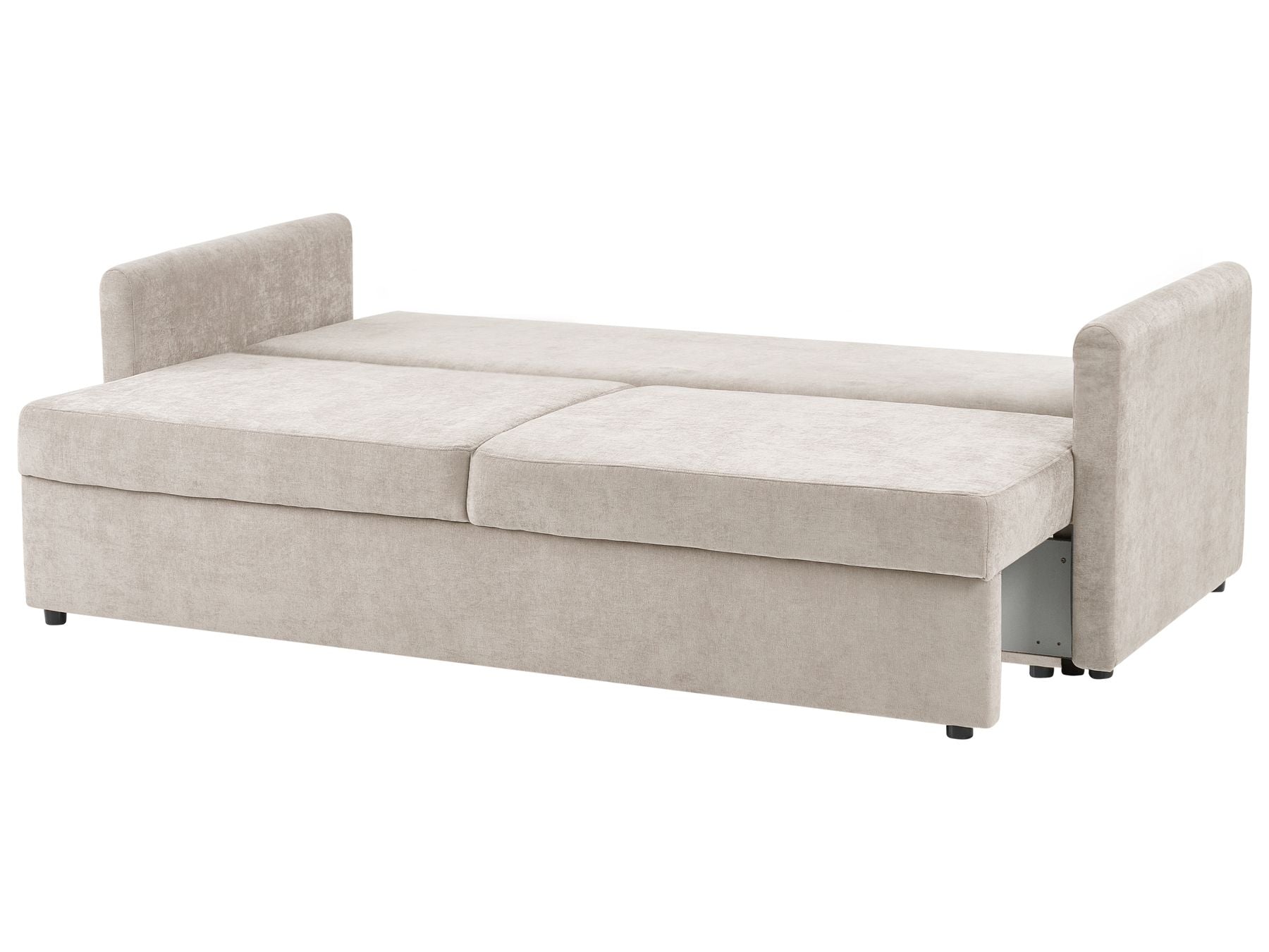 Sofa Bed BLEIK Fabric Light Beige with Storage 3 Seater