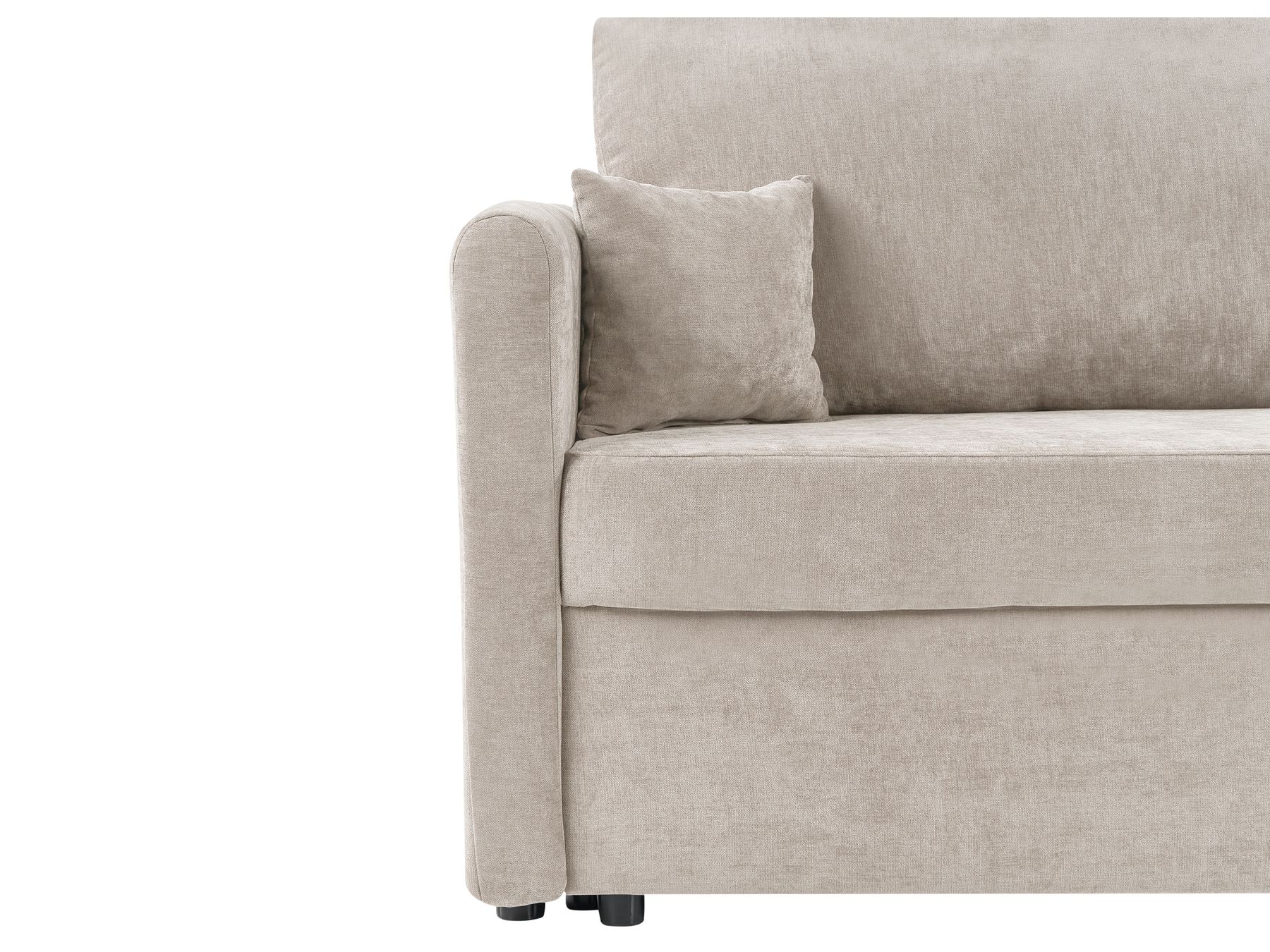 Sofa Bed BLEIK Fabric Light Beige with Storage 3 Seater