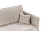 Sofa Bed BLEIK Fabric Light Beige with Storage 3 Seater