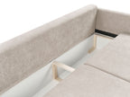 Sofa Bed BLEIK Fabric Light Beige with Storage 3 Seater