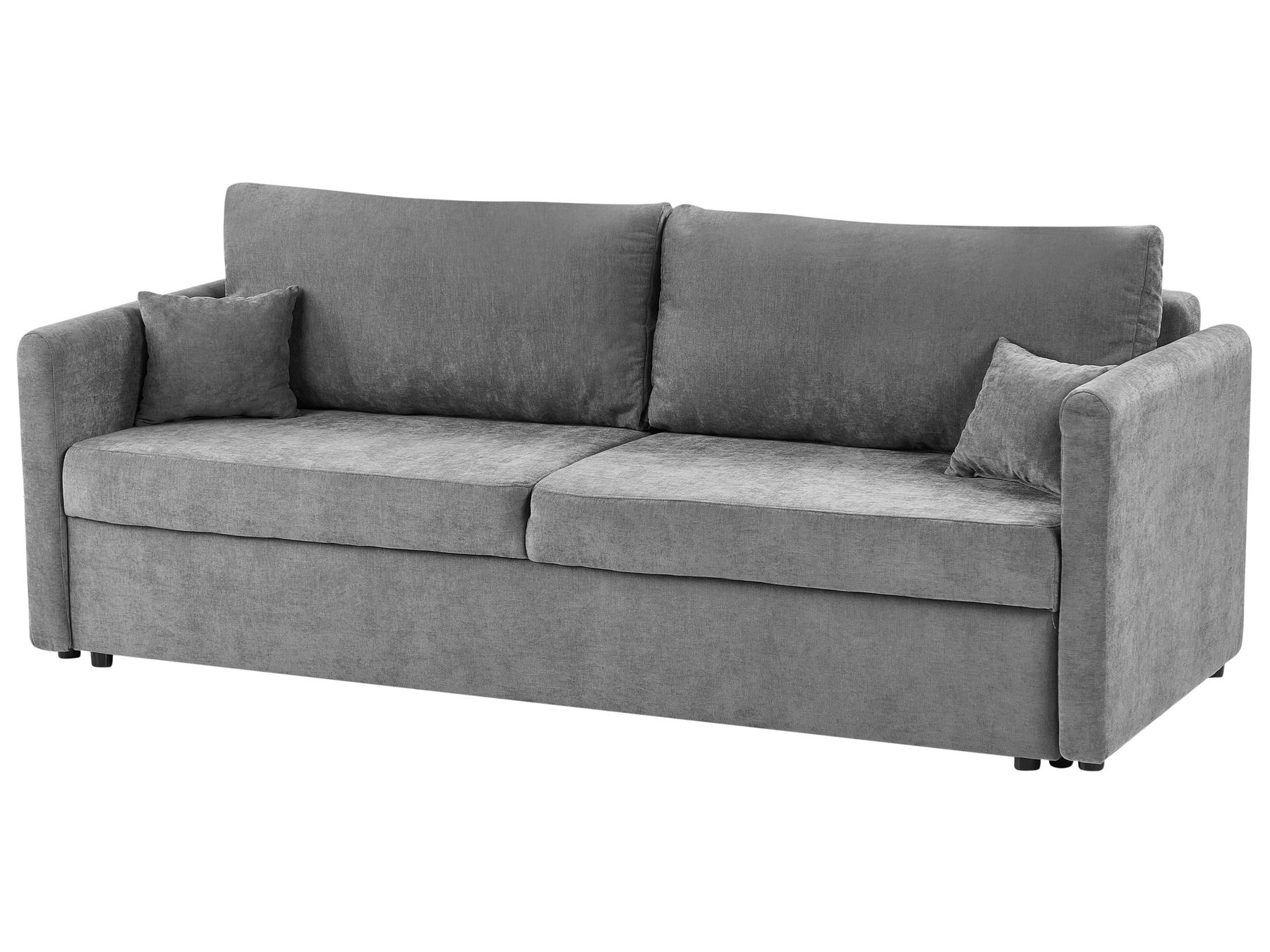 Sofa Bed BLEIK Fabric Light Grey with Storage 3 Seater