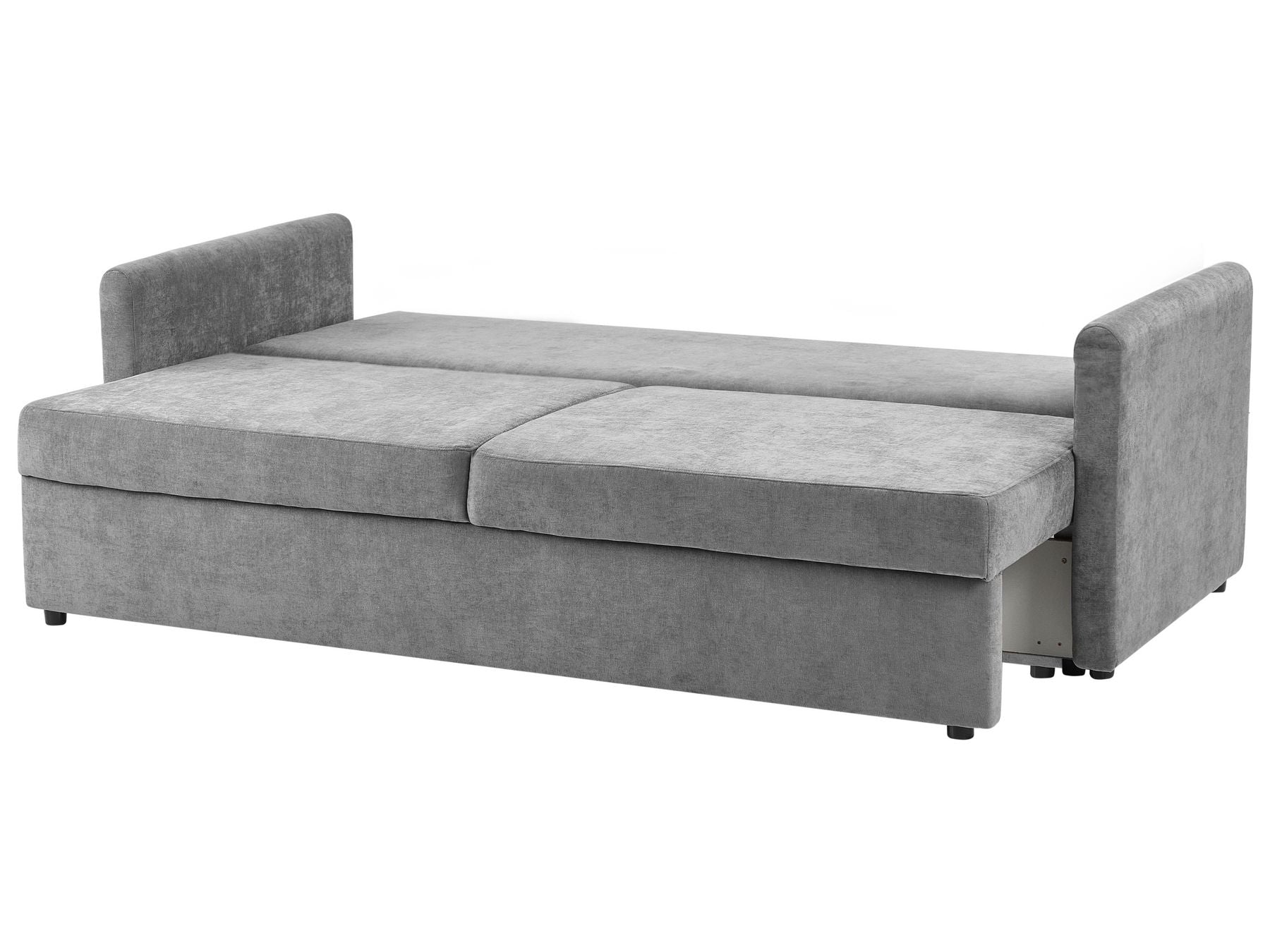Sofa Bed BLEIK Fabric Light Grey with Storage 3 Seater