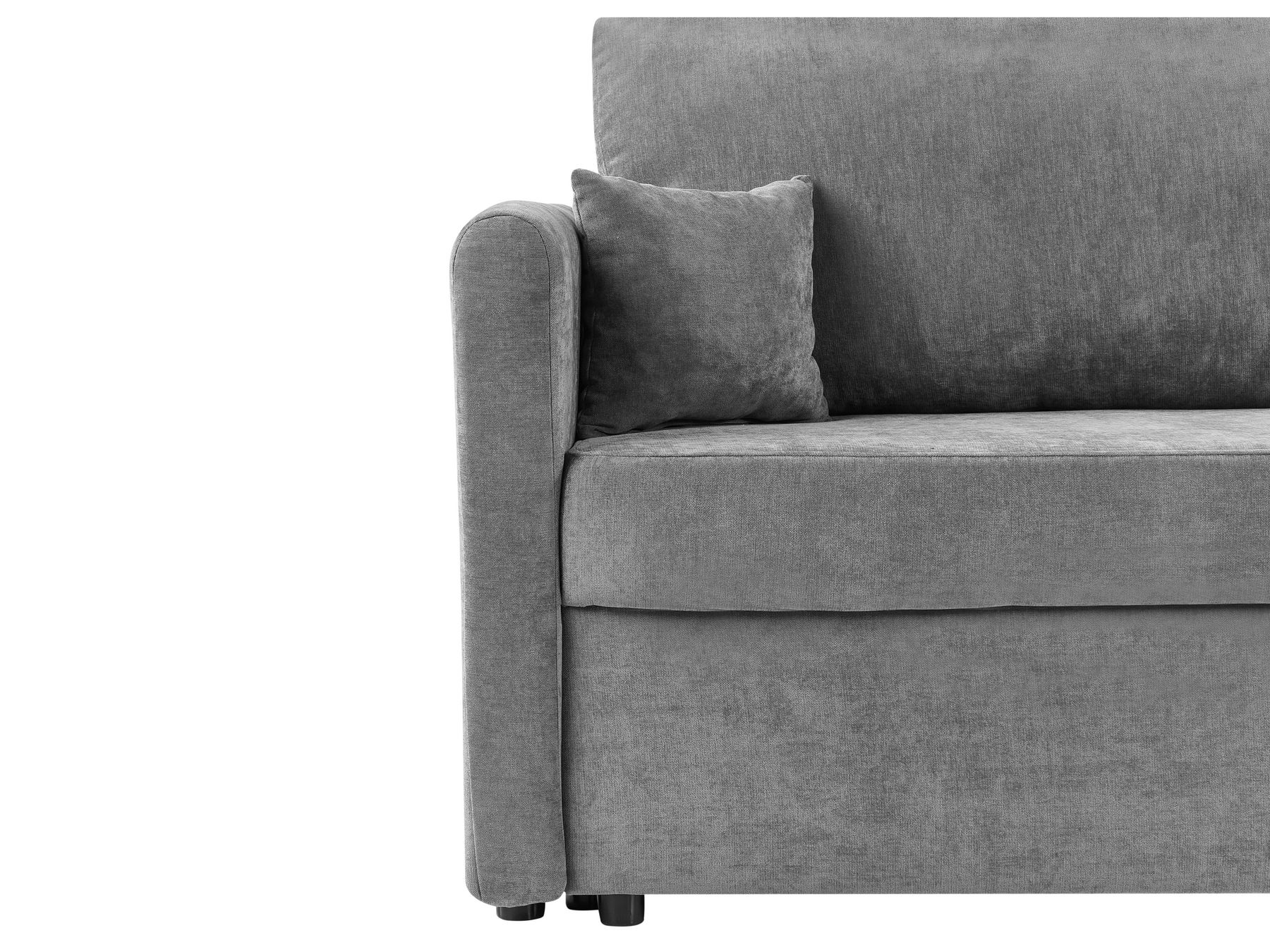 Sofa Bed BLEIK Fabric Light Grey with Storage 3 Seater