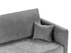 Sofa Bed BLEIK Fabric Light Grey with Storage 3 Seater