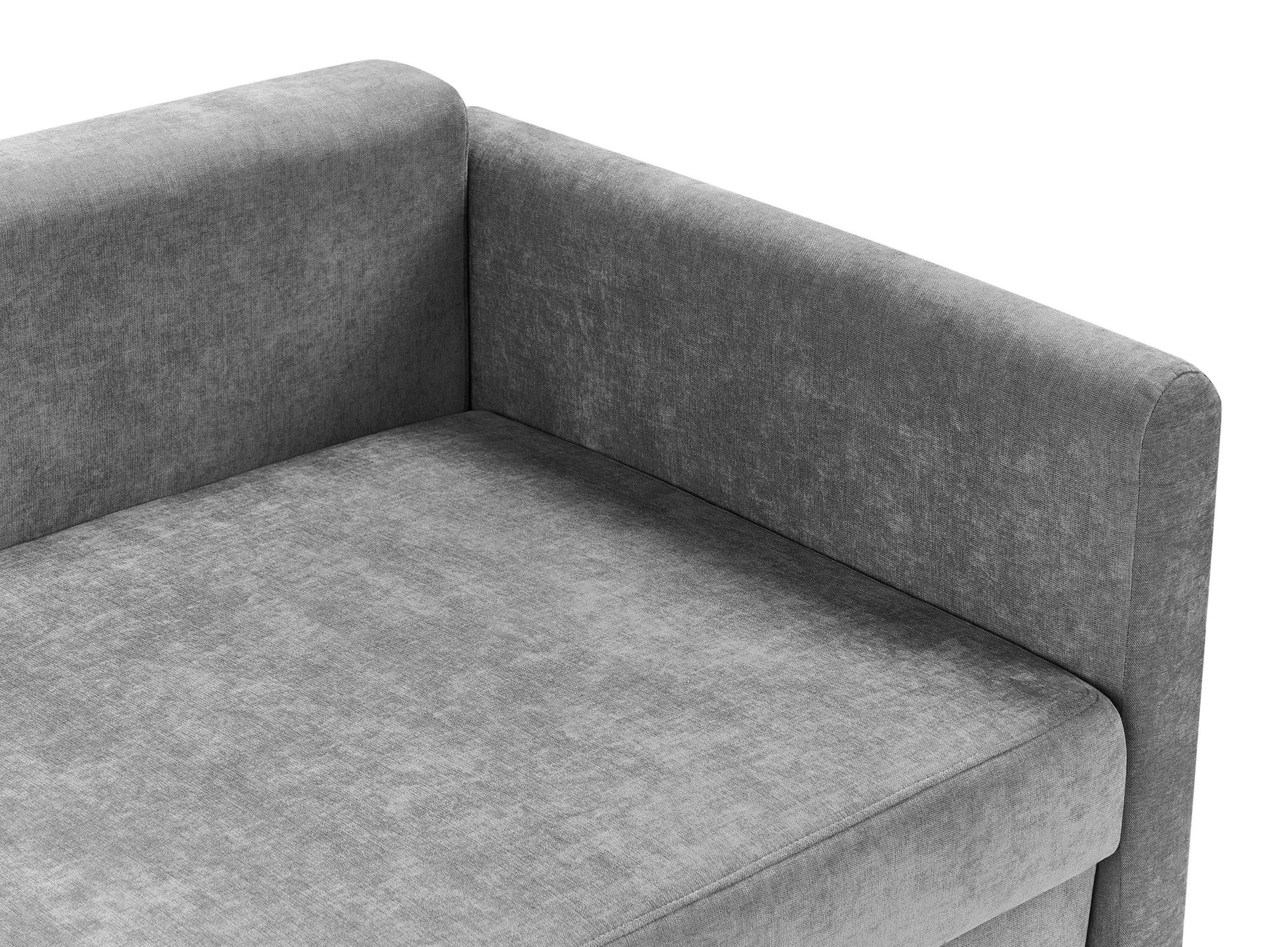 Sofa Bed BLEIK Fabric Light Grey with Storage 3 Seater