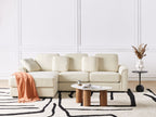 Corner Sofa KOHLO Fabric Light Beige 4 Seater Right Hand