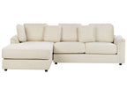 Corner Sofa KOHLO Fabric Light Beige 4 Seater Right Hand