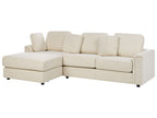 Corner Sofa KOHLO Fabric Light Beige 4 Seater Right Hand