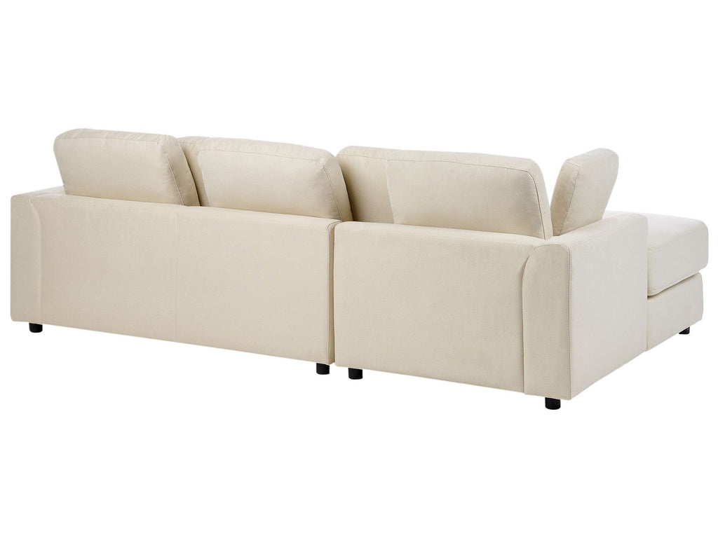 Corner Sofa KOHLO Fabric Light Beige 4 Seater Right Hand
