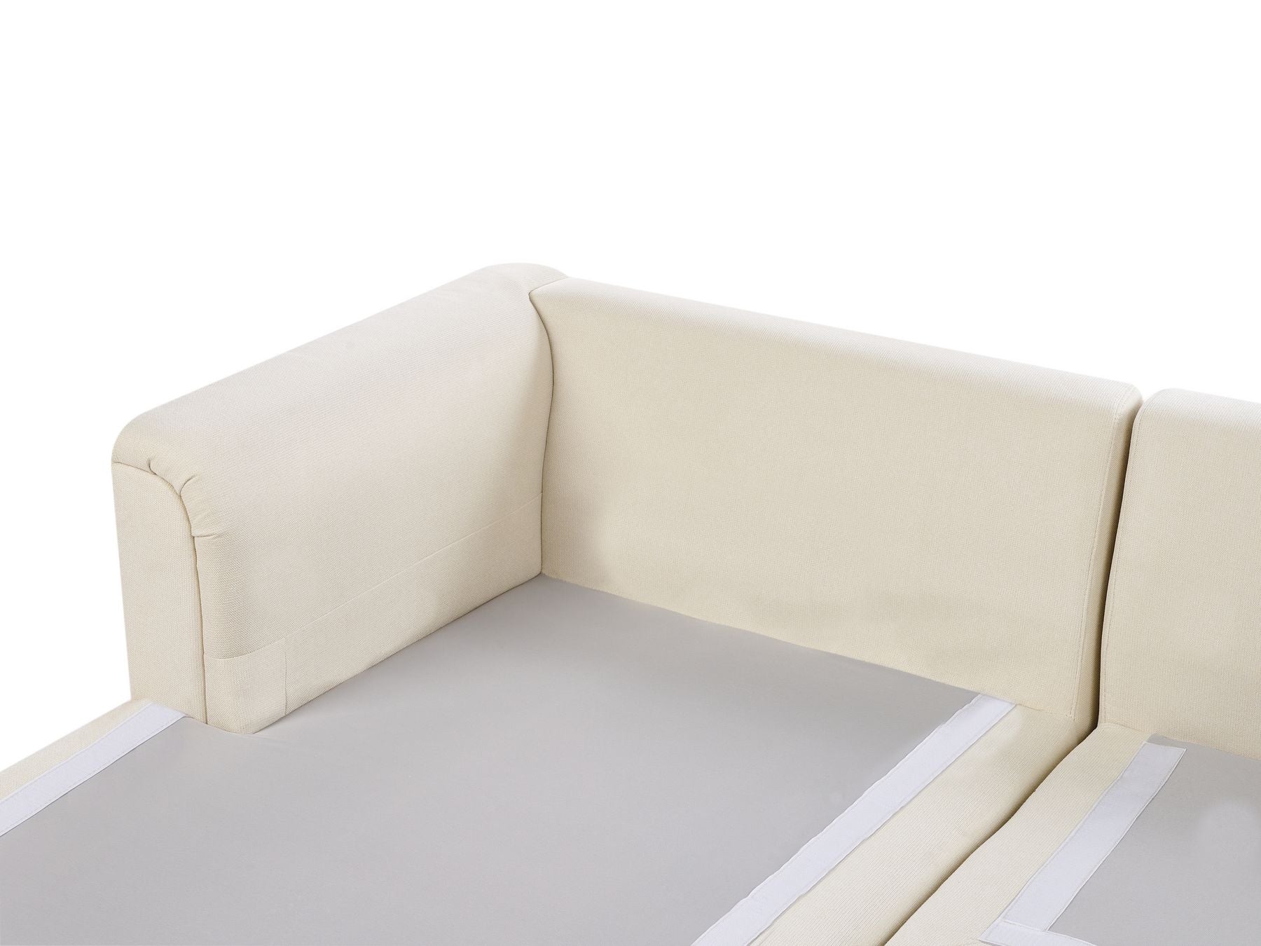 Corner Sofa KOHLO Fabric Light Beige 4 Seater Right Hand